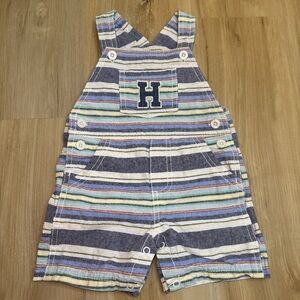 Tommy Hilfiger Kids stripes on Overalls Shorts size 12 months